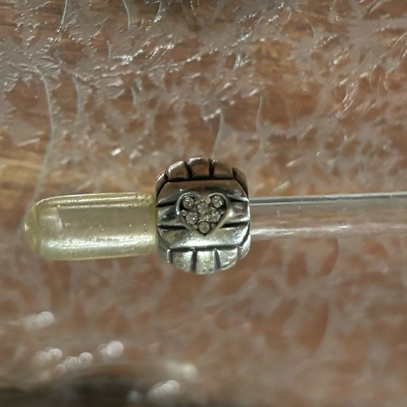 Brighton bead with stone, shiny heart - Picture 2 of 6